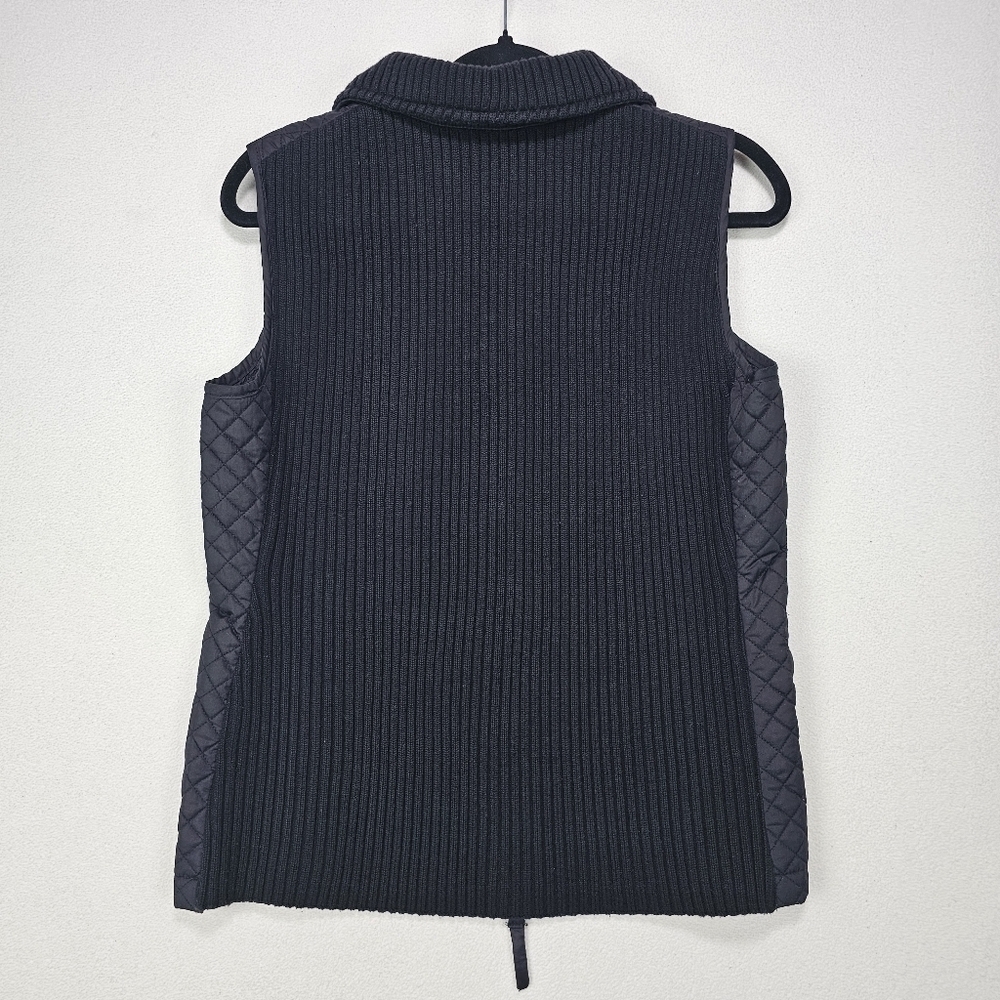Spanner Quilted and Rib Knit Vest Black Size Medium - Picture 2 of 10